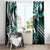 Aloha Turquoise Tribal Honu Tattoo Window Curtain