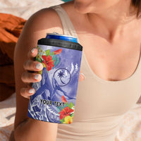 Personalised Chuuk States Humpback Whale 4 in 1 Can Cooler Tumbler Polynesian Tropical Flowers LT9 - Polynesian Pride