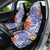 Personalised Chuuk States Humpback Whale Car Seat Cover Polynesian Tropical Flowers