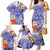 Personalised Chuuk States Humpback Whale Family Matching Mermaid Dress and Hawaiian Shirt Polynesian Tropical Flowers