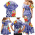 Personalised Chuuk States Humpback Whale Family Matching Mermaid Dress and Hawaiian Shirt Polynesian Tropical Flowers