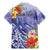 Personalised Chuuk States Humpback Whale Family Matching Mermaid Dress and Hawaiian Shirt Polynesian Tropical Flowers