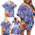 Personalised Chuuk States Humpback Whale Family Matching Off Shoulder Short Dress and Hawaiian Shirt Polynesian Tropical Flowers