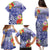 Personalised Chuuk States Humpback Whale Family Matching Puletasi and Hawaiian Shirt Polynesian Tropical Flowers