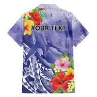Personalised Chuuk States Humpback Whale Family Matching Summer Maxi Dress and Hawaiian Shirt Polynesian Tropical Flowers LT9 - Polynesian Pride