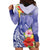 Personalised Chuuk States Humpback Whale Hoodie Dress Polynesian Tropical Flowers