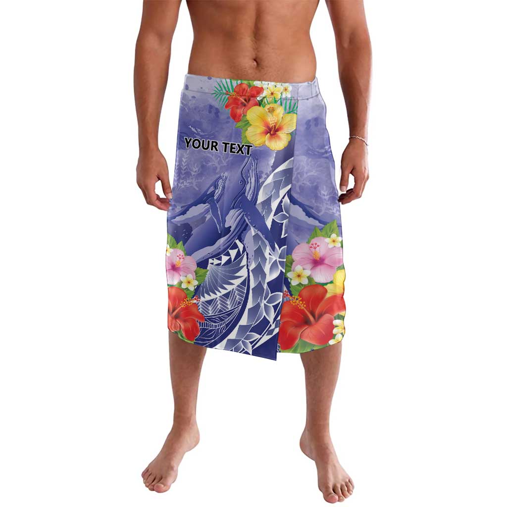 Personalised Chuuk States Humpback Whale Lavalava Polynesian Tropical Flowers