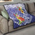 Personalised Chuuk States Humpback Whale Quilt Polynesian Tropical Flowers