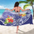 Personalised Chuuk States Humpback Whale Sarong Polynesian Tropical Flowers