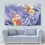 Personalised Chuuk States Humpback Whale Tapestry Polynesian Tropical Flowers