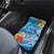 Personalised Kosrae States Humpback Whale Car Mats Polynesian Tropical Flowers