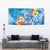 Personalised Kosrae States Humpback Whale Tapestry Polynesian Tropical Flowers