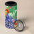 Personalised Pohnpei States Humpback Whale 4 in 1 Can Cooler Tumbler Polynesian Tropical Flowers