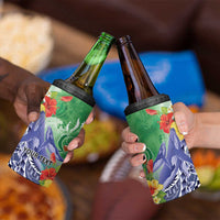 Personalised Pohnpei States Humpback Whale 4 in 1 Can Cooler Tumbler Polynesian Tropical Flowers LT9 - Polynesian Pride