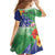 Personalised Pohnpei States Humpback Whale Family Matching Mermaid Dress and Hawaiian Shirt Polynesian Tropical Flowers