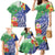 Personalised Pohnpei States Humpback Whale Family Matching Mermaid Dress and Hawaiian Shirt Polynesian Tropical Flowers