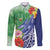 Personalised Pohnpei States Humpback Whale Family Matching Puletasi and Hawaiian Shirt Polynesian Tropical Flowers