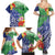 Personalised Pohnpei States Humpback Whale Family Matching Summer Maxi Dress and Hawaiian Shirt Polynesian Tropical Flowers