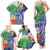 Personalised Pohnpei States Humpback Whale Family Matching Tank Maxi Dress and Hawaiian Shirt Polynesian Tropical Flowers