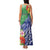 Personalised Pohnpei States Humpback Whale Family Matching Tank Maxi Dress and Hawaiian Shirt Polynesian Tropical Flowers