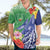 Personalised Pohnpei States Humpback Whale Hawaiian Shirt Polynesian Tropical Flowers