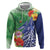 Personalised Pohnpei States Humpback Whale Hoodie Polynesian Tropical Flowers