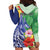 Personalised Pohnpei States Humpback Whale Hoodie Dress Polynesian Tropical Flowers