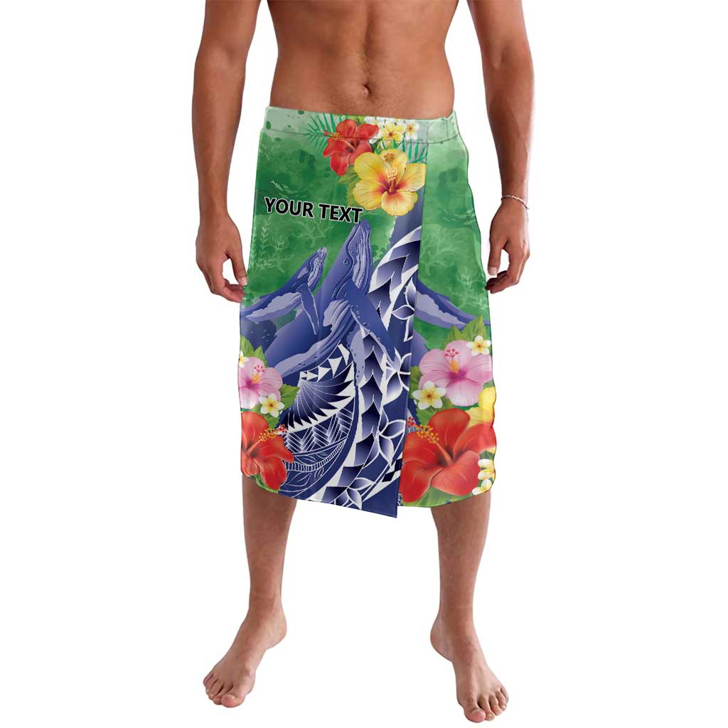 Personalised Pohnpei States Humpback Whale Lavalava Polynesian Tropical Flowers