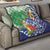 Personalised Pohnpei States Humpback Whale Quilt Polynesian Tropical Flowers