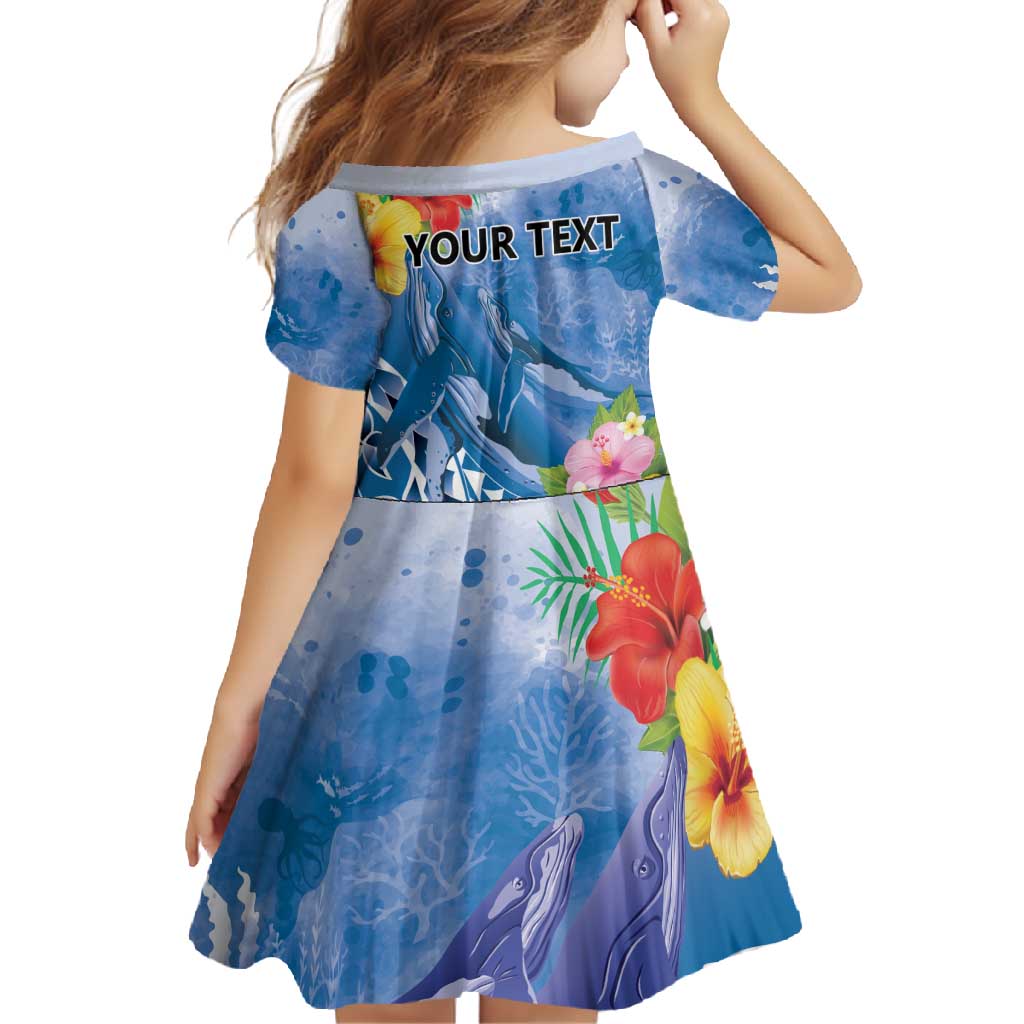 Personalised Yap States Humpback Whale Family Matching Tank Maxi Dress and Hawaiian Shirt Polynesian Tropical Flowers LT9 - Polynesian Pride
