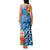 Personalised Yap States Humpback Whale Family Matching Tank Maxi Dress and Hawaiian Shirt Polynesian Tropical Flowers