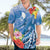 Personalised Yap States Humpback Whale Hawaiian Shirt Polynesian Tropical Flowers