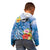 Personalised Yap States Humpback Whale Kid Hoodie Polynesian Tropical Flowers