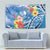 Personalised Yap States Humpback Whale Tapestry Polynesian Tropical Flowers