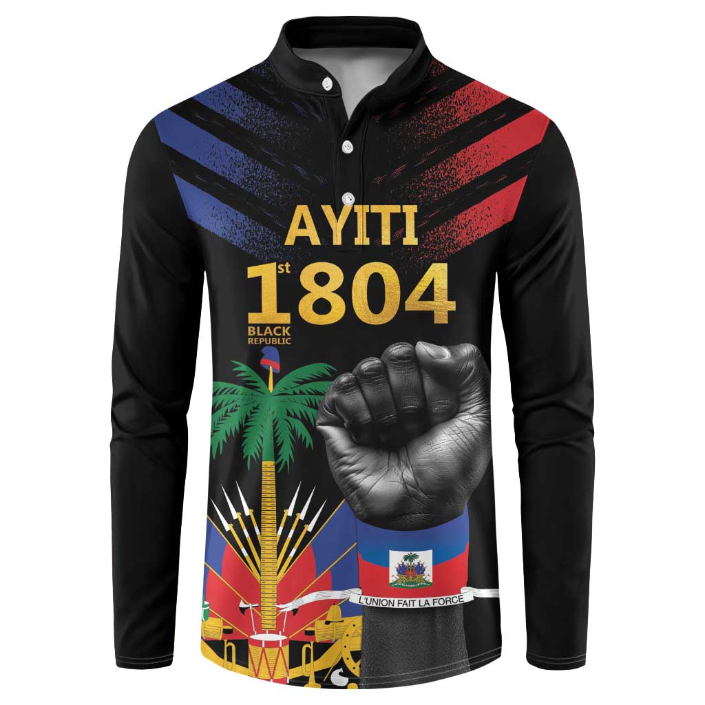 Haiti Independence Day Button Sweatshirt The First Black Republic Since 1804