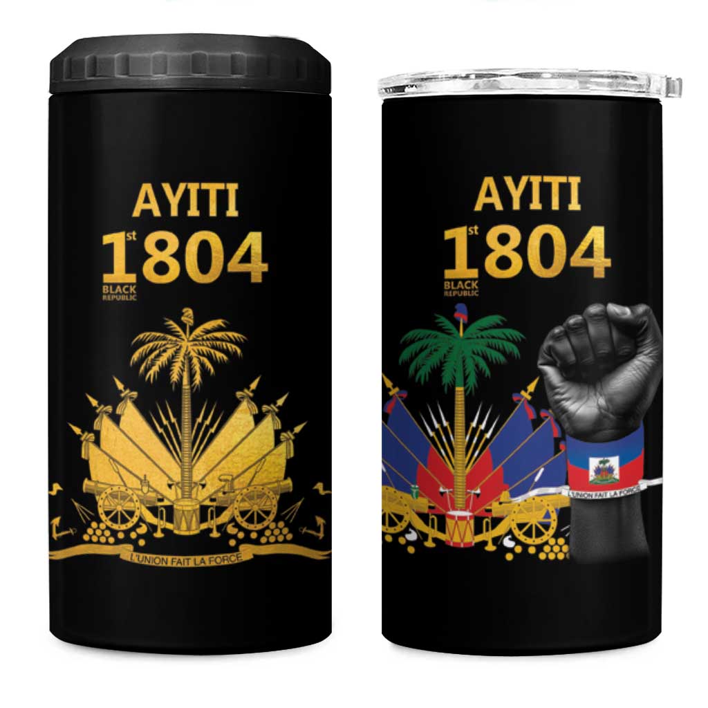 Haiti Independence Day 4 in 1 Can Cooler Tumbler The First Black Republic Since 1804