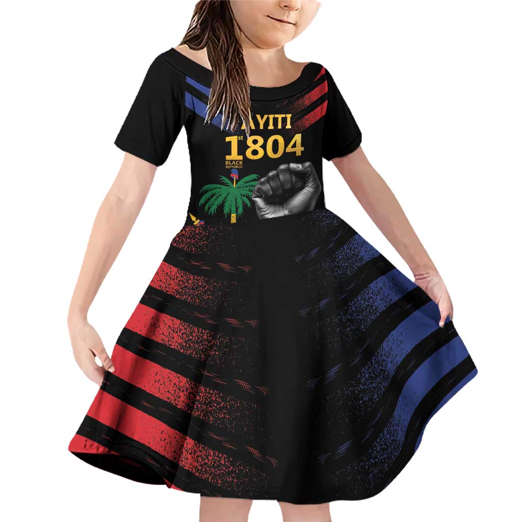 Haiti Independence Day Family Matching Off Shoulder Short Dress and Hawaiian Shirt The First Black Republic Since 1804