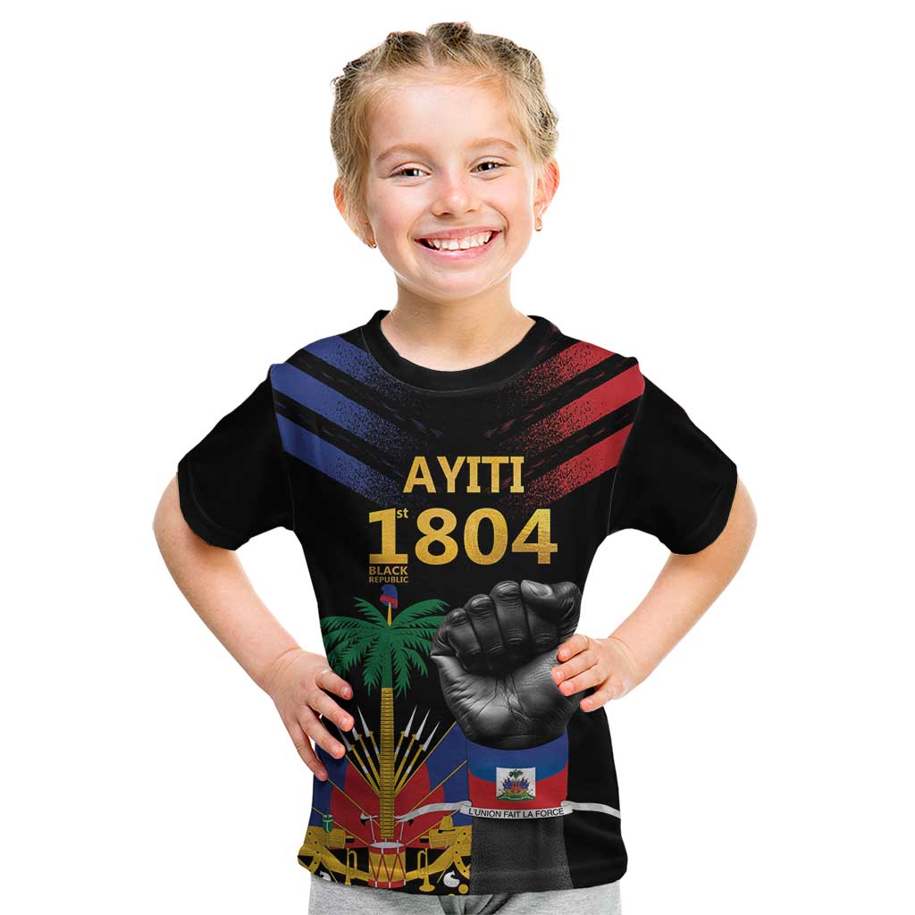 Haiti Independence Day Kid T Shirt The First Black Republic Since 1804 LT9 Blakc - Polynesian Pride