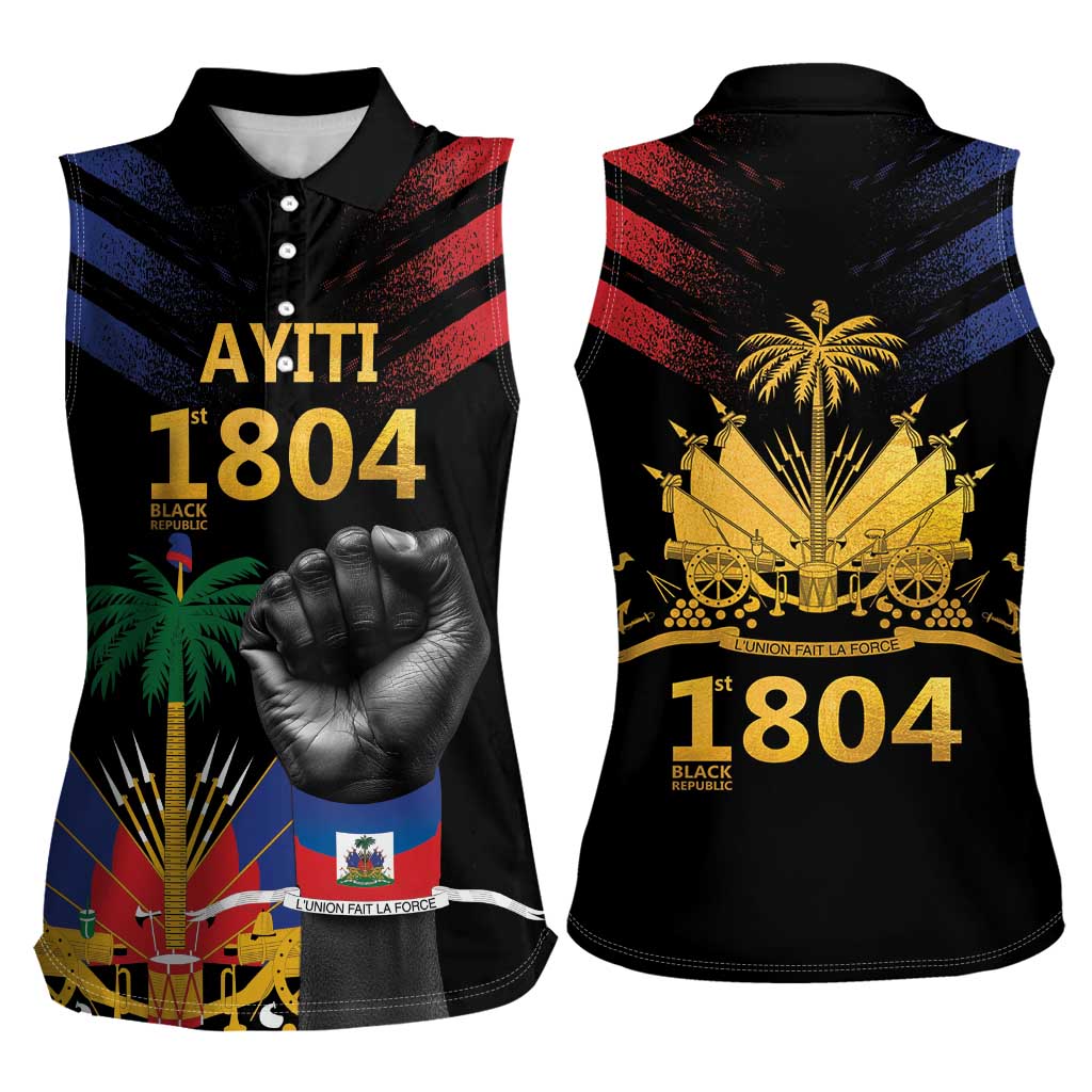 Haiti Independence Day Women Sleeveless Polo Shirt The First Black Republic Since 1804 LT9 - Polynesian Pride