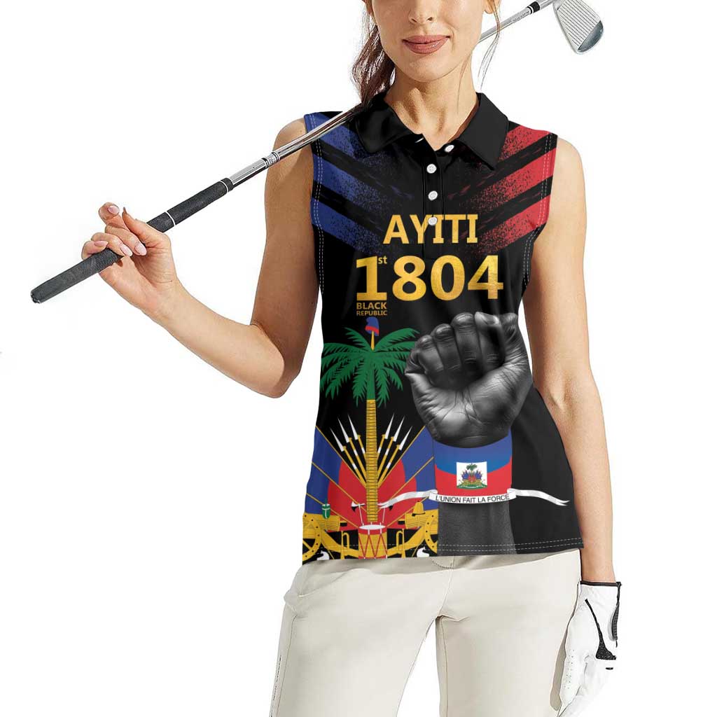 Haiti Independence Day Women Sleeveless Polo Shirt The First Black Republic Since 1804 LT9 - Polynesian Pride