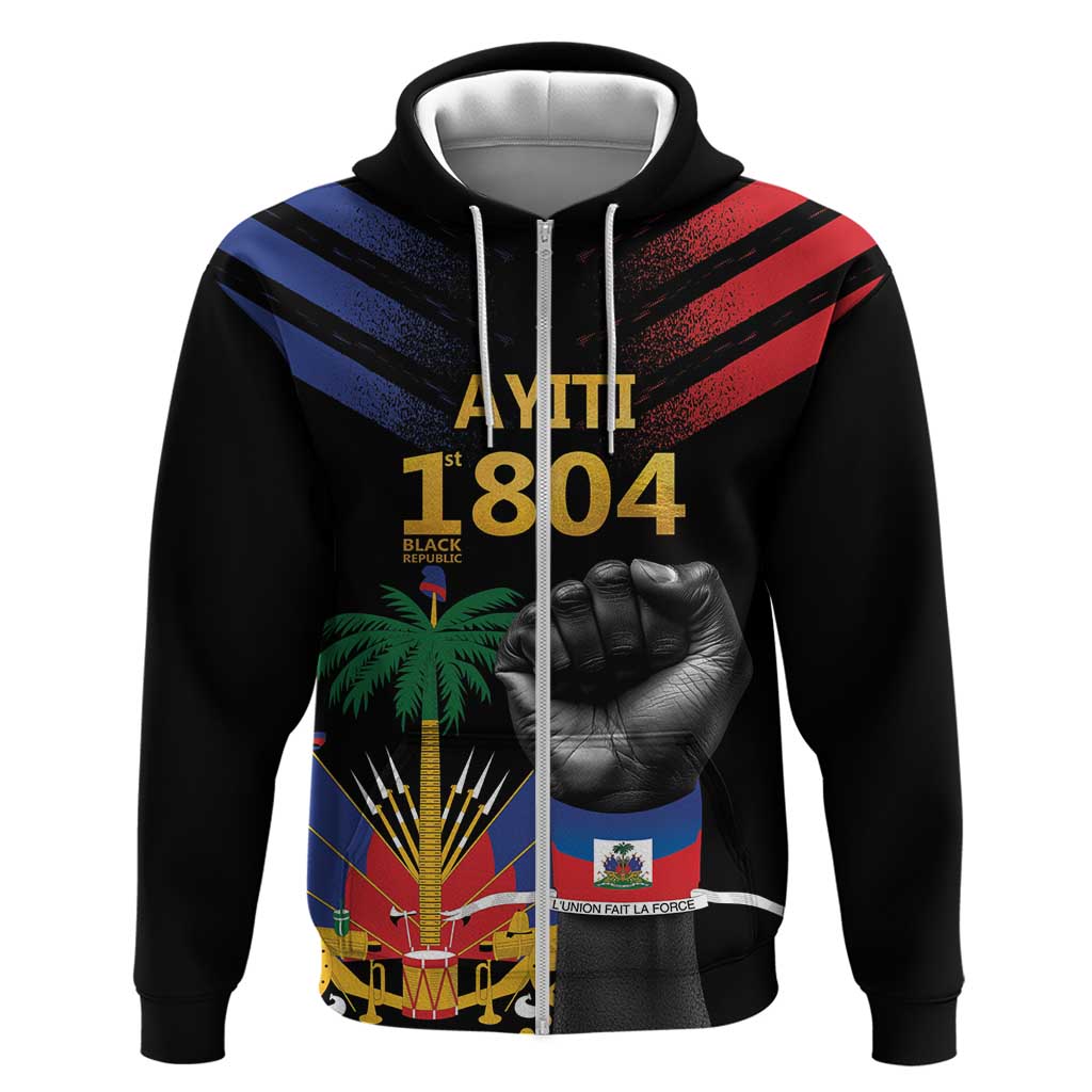 Haiti Independence Day Zip Hoodie The First Black Republic Since 1804