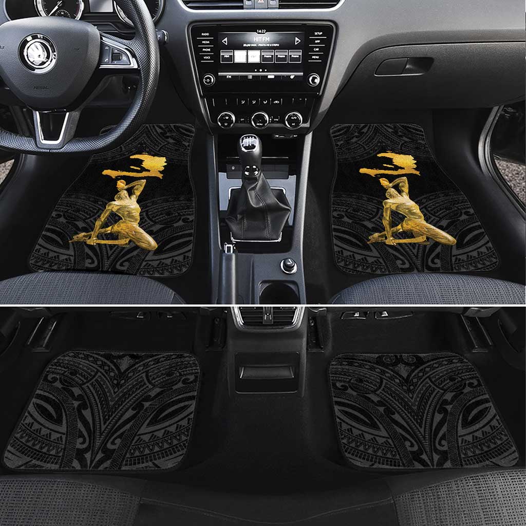 Haitian Negre Marron 1804 Car Mats Black Polynesian Pattern