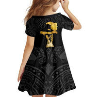 Haitian Negre Marron 1804 Family Matching Mermaid Dress and Hawaiian Shirt Black Polynesian Pattern LT9 - Polynesian Pride