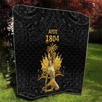Haitian Negre Marron 1804 Quilt Black Polynesian Pattern LT9 - Polynesian Pride