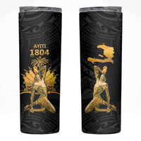 Haitian Negre Marron 1804 Skinny Tumbler Black Polynesian Pattern LT9 Black - Polynesian Pride