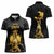 Haitian Negre Marron 1804 Women Polo Shirt Black Polynesian Pattern