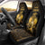 Haitian Negre Marron 1804 Car Seat Cover Gold Polynesian Pattern