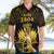 Haitian Negre Marron 1804 Hawaiian Shirt Gold Polynesian Pattern