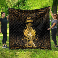 Haitian Negre Marron 1804 Quilt Gold Polynesian Pattern LT9 - Polynesian Pride