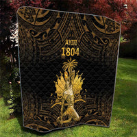 Haitian Negre Marron 1804 Quilt Gold Polynesian Pattern LT9 - Polynesian Pride